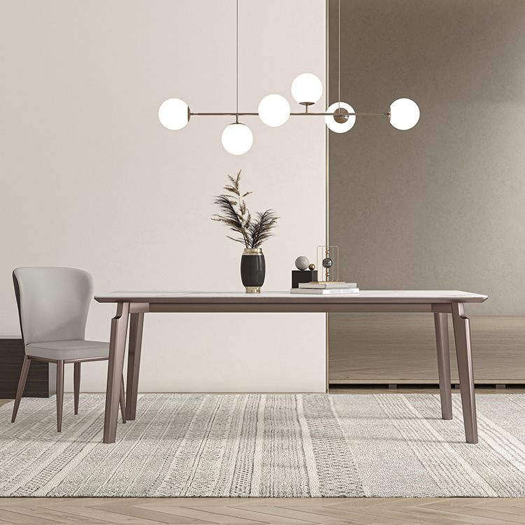 Esszimmer-Set aus gesintertem Stein im Designer-Stil, rechteckig, 1/2/4/5/7-teilig, Esszimmertisch-Set