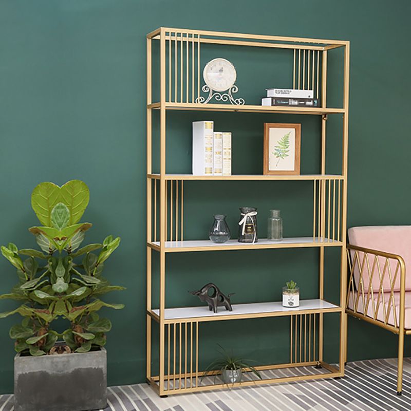 Gold metalen plank boekenkast glamour open plank planken inclusief boekenkast verticaal