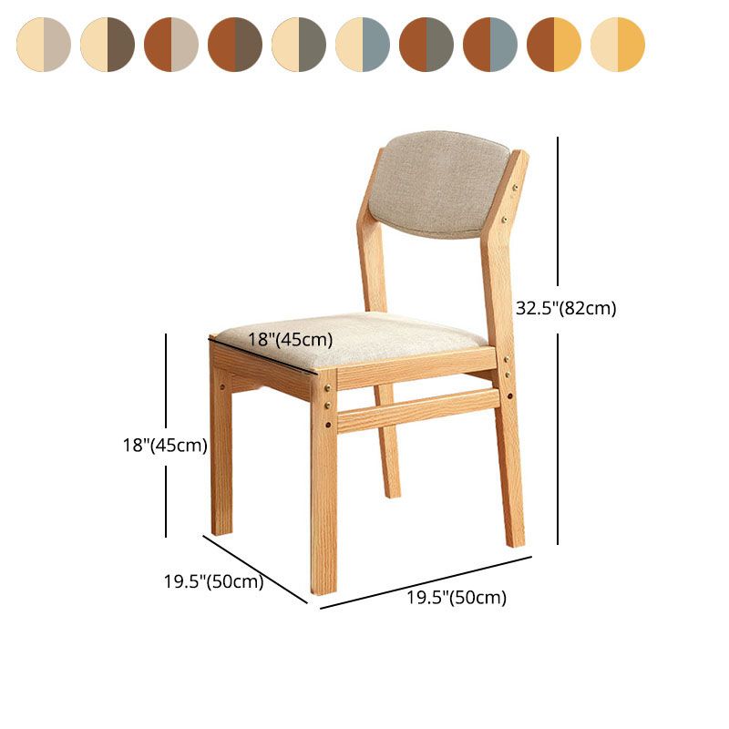 Contemporary Fabric Open Back Side Chair Matte Finish Home Dining Chair Clearhalo 'Dining Chairs' 'Dining Tables & Seating' 'dining_chair' 'Furniture' 'furniture_dining_chair' 'Kitchen & Dining Furniture' 1200x1200_ae276568-9709-4deb-a251-73e38832ca68