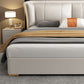Modern & Contemporary Standard Bed Pine Wood Bed Frame with Metal Legs