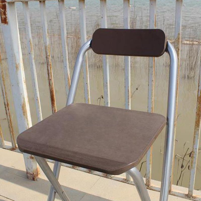 Cuscino rettangolo di rettangolo in legno di babice in metallo contemporaneo con base cromata