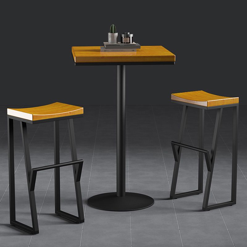 Industrial Backless Footrest Bar Stool Medium Wood Bristol Iron Stool Clearhalo 'Bar Furniture' 'Bar Stools' 'bar_stools' 'furn' 'furn_bar_stools' 'Furniture' 'Kitchen & Dining Furniture' 1200x1200_ae288958-0138-4746-b36d-55c53a1abc71