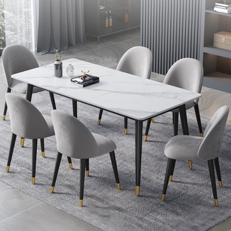 Glam Style 1/2/3/5/7 Pieces Dining Set White-gold Table Kitchen Set for Dining Room Clearhalo 'Dining Room Sets' 'Dining Tables & Seating' 'dining_room_set' 'furn' 'furn_dining_room_set' 'Furniture' 'furniture_dining_room_set' 'Kitchen & Dining Furniture' 'kitchen&dining_furn' 'kitchen' 1200x1200_ae28a706-3873-4696-a316-a06463c8ef50