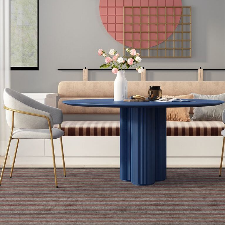 Round Dining Dinette Table Simplicity Style Tripod Base Home Furniture Clearhalo ' dining_table' 'Dining Tables & Seating' 'Dining Tables' 'furn' 'furn_dining_table' 'Furniture' 'furniture_dining_table' 'Kitchen & Dining Furniture' 'kitchen&dining_furn' 'kitchen' 'kitchen_dining_table' 1200x1200_ae28c0de-4ad6-4847-a37e-e985947d000b