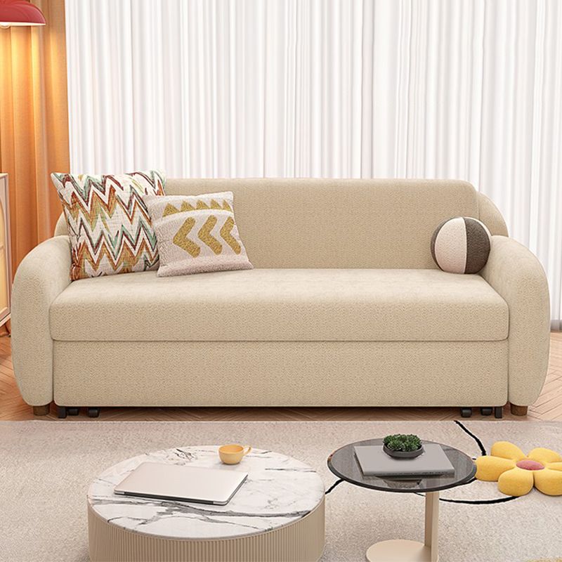 Beige Daybed metalen frame kinderen bed met matras en hoofdeinde