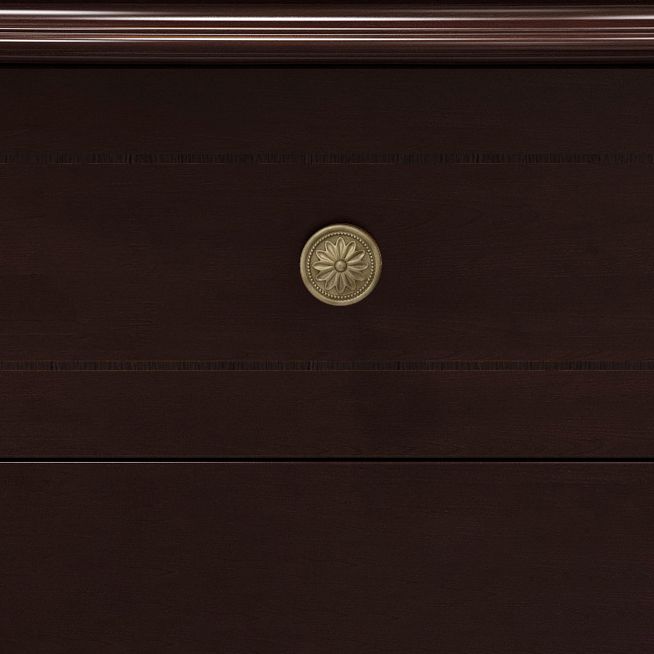 2 cassetti tavolo da notte in legno massiccio tradizionale comodino, 23,6 "di altezza