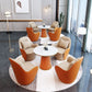 Round Dinette Table Traditional Luxury Dinner Room Kitchen Table with Metal Base Clearhalo ' dining_table' 'Dining Tables & Seating' 'Dining Tables' 'furn' 'furn_dining_table' 'Furniture' 'furniture_dining_table' 'Kitchen & Dining Furniture' 'kitchen&dining_furn' 'kitchen' 'kitchen_dining_table' 1200x1200_ae2b5613-719b-4df4-8bf7-3e7eca1be056