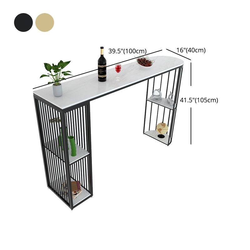 Rectangle Stone Bar Table Traditional Luxury Bar Dining Table with Sled Base Clearhalo 'Bar Furniture' 'Bar Tables' 'bar_tables' 'Furniture' 'furniture_bar_tables' 'Kitchen & Dining Furniture' 1200x1200_ae2bbd1c-0d61-447f-9fbe-fb24d7c47b9b