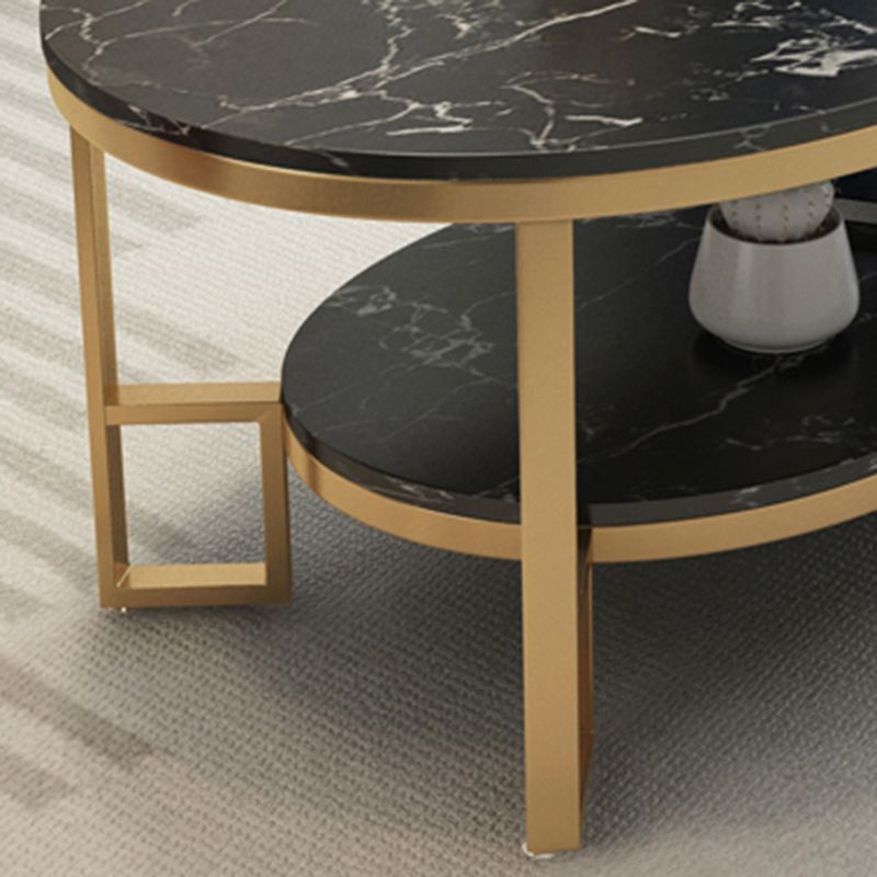 4 Beine Cocktailtischregal enthalten ovaler Stein Couchtisch