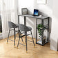 Rectangle Sintered Stone Bar Table Black and Metal Base Bar Table for Kitchen Living Room Clearhalo 'Bar Furniture' 'Bar Tables' 'bar_tables' 'furn' 'furn_bar_tables' 'Furniture' 'Kitchen & Dining Furniture' 1200x1200_ae2cc95b-366b-4afe-a85e-d100fca34392