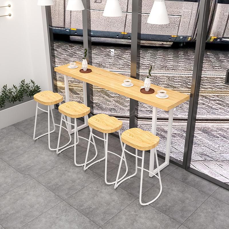 Contemporary Natural Solid Wood Barstool Footrest Restaurant Stool Clearhalo 'Bar Furniture' 'Bar Stools' 'bar_stools' 'furn' 'furn_bar_stools' 'Furniture' 'furniture_bar_stools' 'Kitchen & Dining Furniture' 1200x1200_ae2dc12a-0ada-481b-84ca-7f01c919c3e9