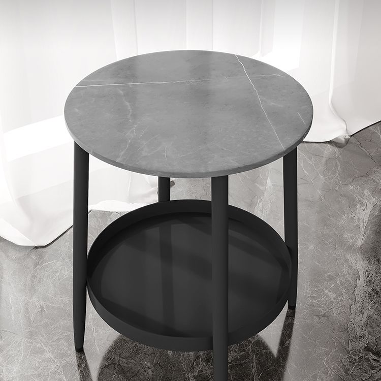 Cabinete de cabecera de 19.7 "H Piedra y mesita de noche con estante