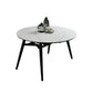 Sintered Stone Extendable Round Dining Table Modern Adjustable Table with Metal 4 Legs Clearhalo ' dining_table' 'Dining Tables & Seating' 'Dining Tables' 'furn' 'furn_dining_table' 'Furniture' 'furniture_dining_table' 'Kitchen & Dining Furniture' 'kitchen&dining_furn' 'kitchen' 'kitchen_dining_table' 1200x1200_ae315490-852a-4d8a-98fe-9d7083ae8a20