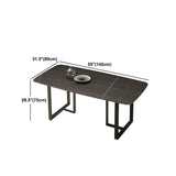 Modern Sintered Stone Dining Table Set Rectangle 1/2/5/7 Pieces Dining Set for Home Use Clearhalo 'Dining Room Sets' 'Dining Tables & Seating' 'dining_room_set' 'furn' 'furn_dining_room_set' 'Furniture' 'furniture_dining_room_set' 'Kitchen & Dining Furniture' 1200x1200_ae32b2fd-eb94-4967-87cf-f1c1722f6b42