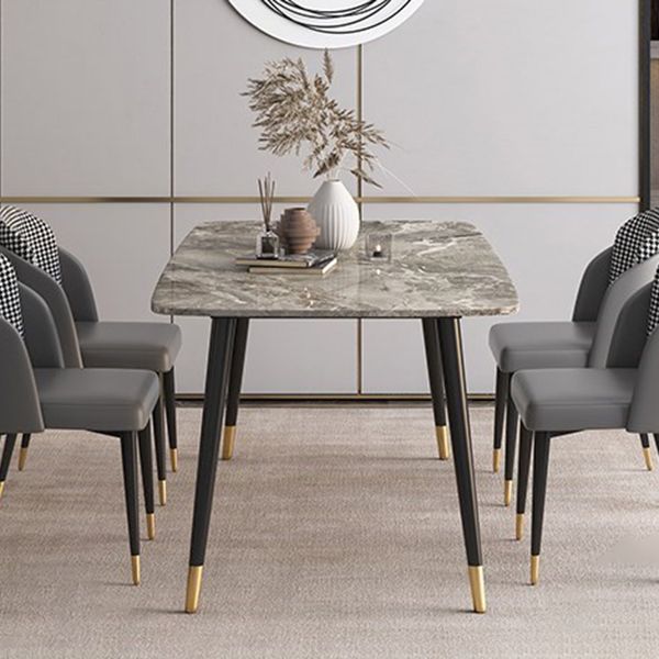 Nordic 1/2/3/5/7 Pieces Dining Set with Sintered Stone Table and Leather Chairs Dining Set Clearhalo 'Dining Room Sets' 'Dining Tables & Seating' 'dining_room_set' 'furn' 'furn_dining_room_set' 'Furniture' 'furniture_dining_room_set' 'Kitchen & Dining Furniture' 'kitchen&dining_furn' 'kitchen' 1200x1200_ae32c1ef-2694-4f50-bde8-41270aee80a9