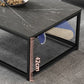 Rectangle Cocktail Table Frame Single Coffee Table with Shelf Clearhalo 'Coffee & Accent Tables' 'Coffee Tables' 'coffee_tables' 'furn' 'furn_coffee_tables' 'Furniture' 'Living Room Furniture' 1200x1200_ae342ce4-74b3-4093-9723-6d7e0f73c5b2