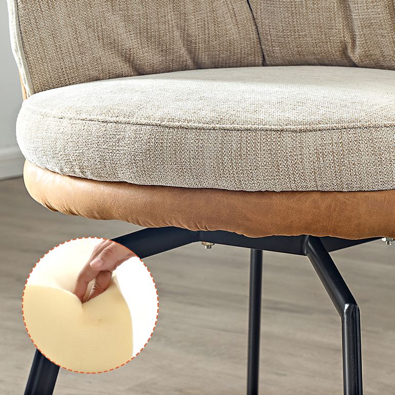 Estilo moderno sin silla de conferencia de brazo silla de escritorio marrón para la oficina