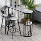 White and Black Glam Style Table in Faux Marble and Metal Coffe Shop Bar Table Clearhalo 'Bar Furniture' 'Bar Tables' 'bar_tables' 'furn' 'furn_bar_tables' 'Furniture' 'furniture_bar_tables' 'Kitchen & Dining Furniture' 1200x1200_ae35da82-bb35-4c29-90ec-91b0c0c2d668