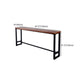 Wood Bar Dining Table Industrial Bar Dining Table with Black Trestle Base Clearhalo 'Bar Furniture' 'Bar Tables' 'bar_tables' 'furn' 'furn_bar_tables' 'Furniture' 'furniture_bar_tables' 'Kitchen & Dining Furniture' 1200x1200_ae3606f1-550e-4864-8b10-5a0e98c8bb6c