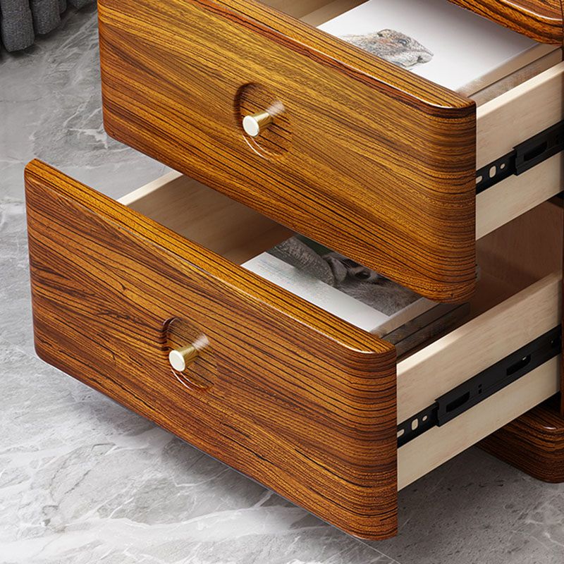 Comodino di accento contemporaneo 2 cassetti tavolo da notte in legno per casa