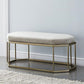 13.8 Inch Wide Cushioned Seating Bench Glam Metal Ottoman Bench Clearhalo 'Benches' 'Chairs & Seating' 'furn' 'furn_benches' 'Furniture' 'Living Room Furniture' 1200x1200_ae38fc89-c5fb-423d-b6ee-b4c9201f0596