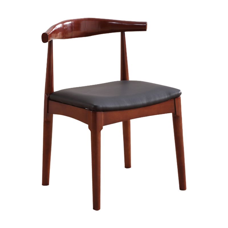 Contemporary Style Side Chair Wood Open Back Dining Chair for Dining Room