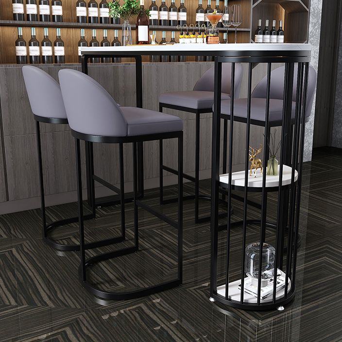 Tavolo da barre irregolare top in pietra tradizionale tavolo da bistrot di lusso con doppio piedistallo