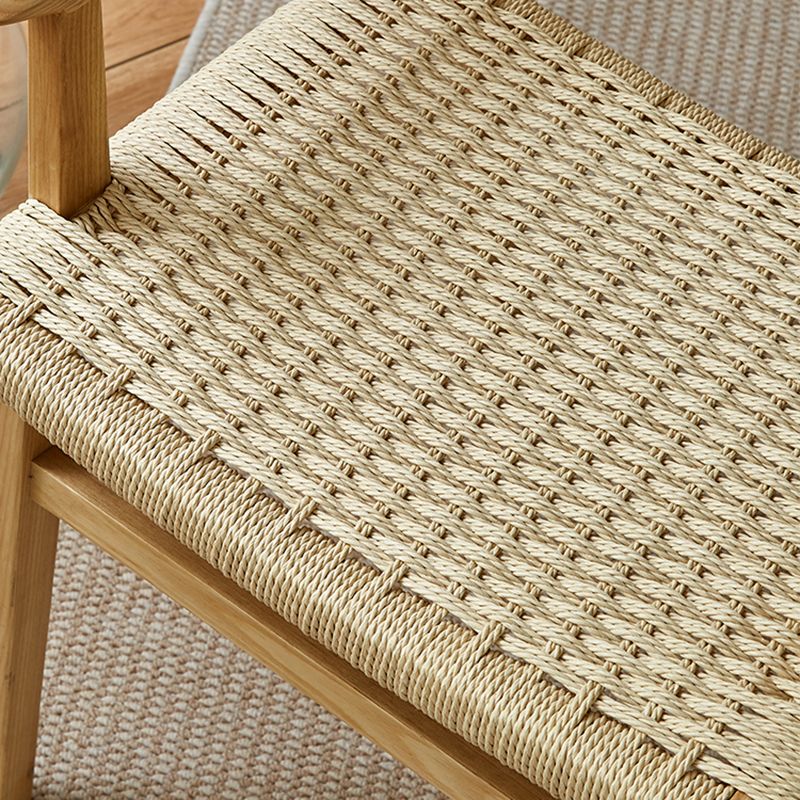 Solid Wood Lounge Chair Woven Back Side Chair with Wooden Legs Clearhalo 'Accent Chairs' 'accent_chairs' 'Chairs & Seating' 'furn' 'furn_accent_chairs' 'Furniture' 'Living Room Furniture' 1200x1200_ae39cc9e-38ca-441b-9252-c91d3970c6c3