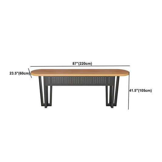 Tavolo da bar in stile industriale rettangolare btrollo in legno massello scrivania per interno