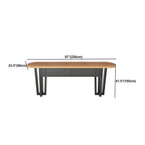 Tavolo da bar in stile industriale rettangolare btrollo in legno massello scrivania per interno