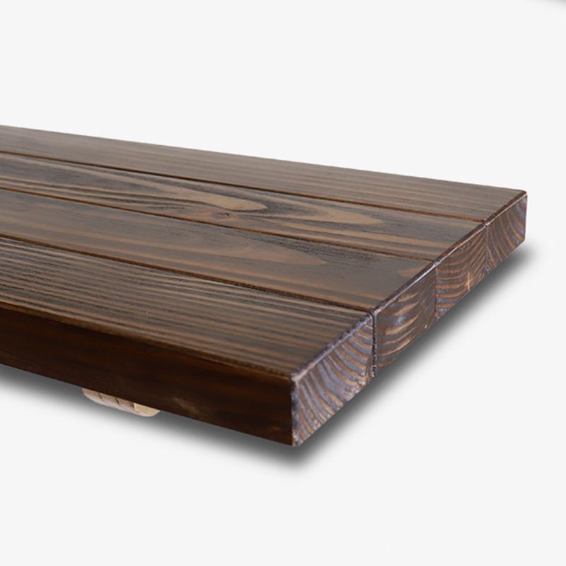 Solid Wood Dining Stool Modern Bar Stool with Black Metal Base