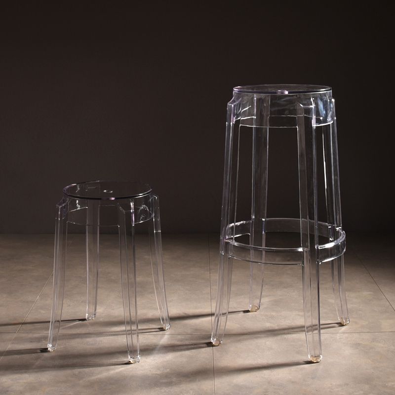 Modern Style Bar-stool Acrylic Round Counter Bar Stool for Kitchen Bar Clearhalo 'Bar Furniture' 'Bar Stools' 'bar_stools' 'furn' 'furn_bar_stools' 'Furniture' 'Kitchen & Dining Furniture' 1200x1200_ae3d09d9-e9cb-4047-b582-45888d0c5f40