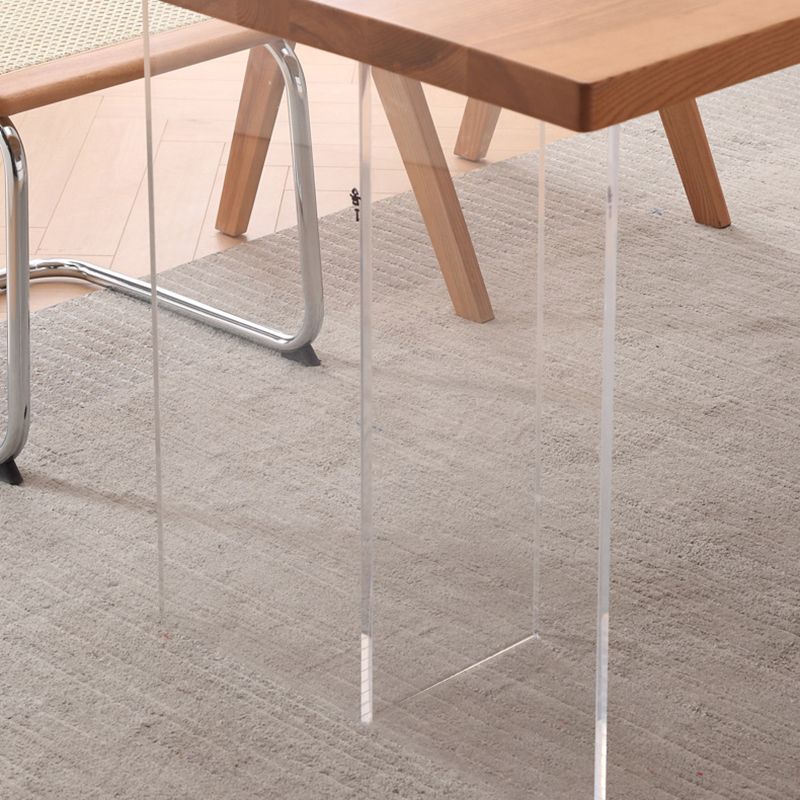 Rectangle Dining Room Table Solid Wood Dining Table for Dining Room Clearhalo 'Dining Tables & Seating' 'Dining Tables' 'dining_table' 'furn' 'furn_dining_table' 'Furniture' 'Kitchen & Dining Furniture' 1200x1200_ae3e5523-3663-4b04-932c-956a02d594f1