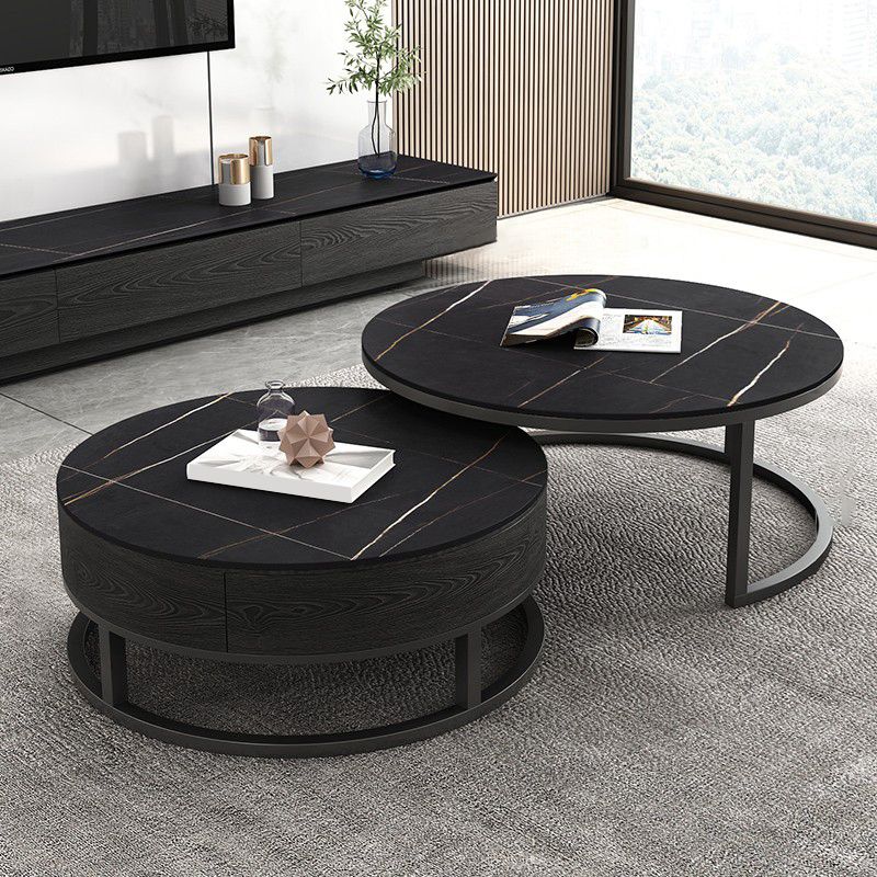 Slate Coffee Table Slate Nesting Coffee Table Set with Storage Drawer