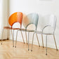 Chaise de salle à manger sans bras en plastique de style nordique pour salle à manger, 17,7 pouces