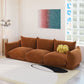 Velvet Pillow Top Arm Sofa with Pillows Back for Living Room