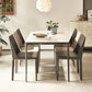 Modern Minimalist White Stone Top Black Base Dining Room Table with 4 Legs Base Clearhalo 'Dining Tables & Seating' 'Dining Tables' 'dining_table' 'furn' 'furn_dining_table' 'Furniture' 'Kitchen & Dining Furniture' 1200x1200_ae425c13-2c4f-4e37-b584-a7956f999a27