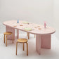 Contemporary Artificial Wood Top Oval Dinette Table Simple Dining Table for Living Room Clearhalo 'Dining Tables & Seating' 'Dining Tables' 'dining_table' 'furn' 'furn_dining_table' 'Furniture' 'furniture_dining_table' 'Kitchen & Dining Furniture' 'kitchen' 'kitchen_dining_table' 1200x1200_ae42fe00-5cd3-49be-aa63-5ce33c406dd6