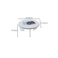 Eigentijdse ronde terrazzo cocktailtafel metaal/acryl salontafel met 3 poten