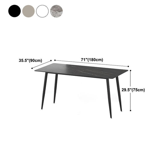 Mesa de comedor de piedra rectangular Mesa de comedor contemporánea para comedor
