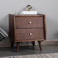 2 - Drawer Industrial Accent Table Nightstand Antique Finish Nightstand