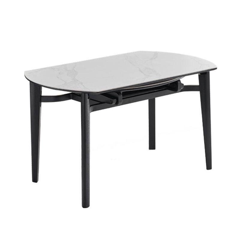 Slate and Wood Table Modern Minimalist Home Retractable Round Dining Table Clearhalo 'Dining Tables & Seating' 'Dining Tables' 'dining_table' 'furn' 'furn_dining_table' 'Furniture' 'Kitchen & Dining Furniture' 1200x1200_ae47393f-2129-48d8-a053-edcfceabef57