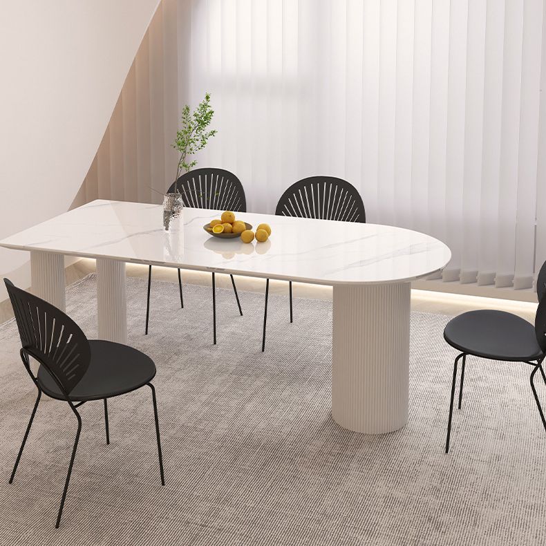 Mesa de comedor contemporánea Top de comedor con 3 patas
