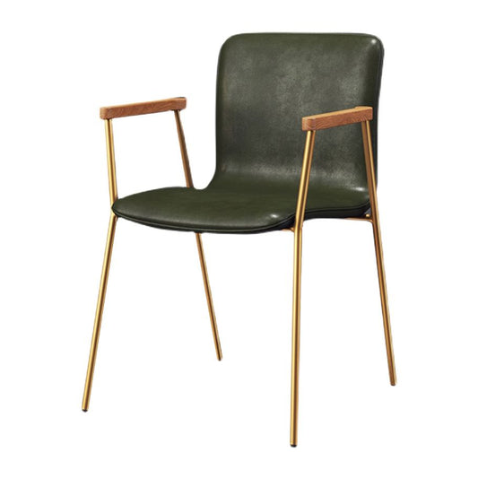 Industrial Style Leather Dining Side Chairs Solid Back Armless Chairs for Home Use Clearhalo ' kitchen&dining_furn' 'Dining Chairs' 'Dining Tables & Seating' 'dining_chair' 'furn' 'furn_dining_chair' 'Furniture' 'furniture_dining_chair' 'Kitchen & Dining Furniture' 'kitchen' 1200x1200_ae483c31-0db6-46b7-bf24-310fa5e41554