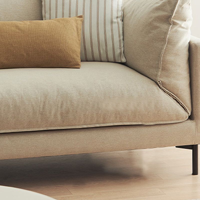 Modern Living Room Fabric Sofa Recessed Arm Loveseat with Black Legs Clearhalo 'furn' 'furn_sofas' 'Furniture' 'furniture_sofas' 'kitchen' 'kitchen_sofas' 'Living Room Furniture' 'Sofa' 'sofas' 1200x1200_ae493670-8815-47a8-b267-0f20f6983cda