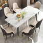 Modern Dining Rectangle Table Sintered Stone Table with Metal Legs for Kitchen Clearhalo 'Dining Tables & Seating' 'Dining Tables' 'dining_table' 'furn' 'furn_dining_table' 'Furniture' 'Kitchen & Dining Furniture' 1200x1200_ae496735-532e-417f-a7be-3998e64d524f