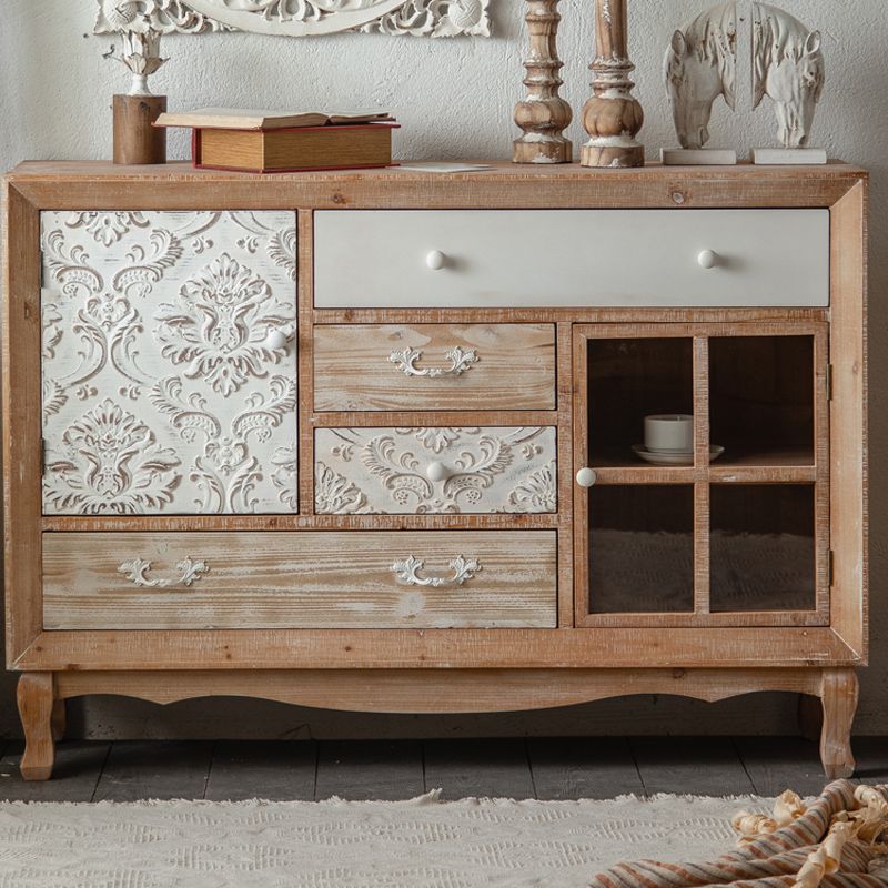 Industrial Espresso Accent Cabinet with Drawer Chest with Doors Clearhalo 'Cabinets & Chests' 'cabinets_chests' 'furn' 'furn_cabinets_chests' 'Furniture' 'Living Room Furniture' 1200x1200_ae4a5dfc-4dbe-4e02-8e23-7301c747d8b9