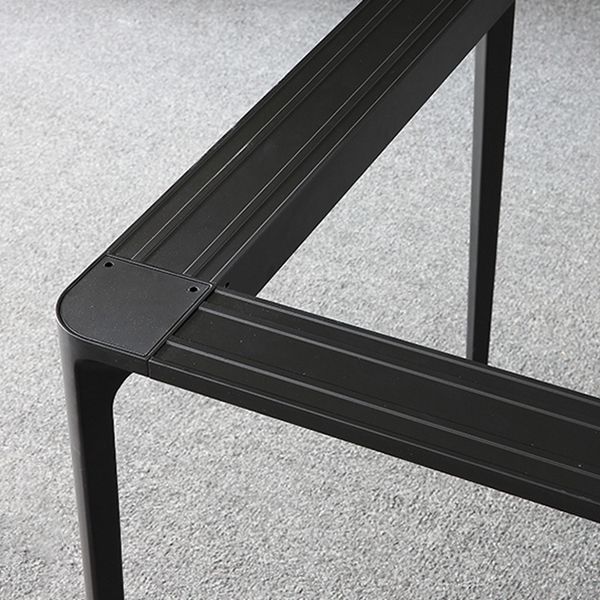 Sintered Stone Dining Table Industrial 4 Legs Base Rectangle Table for Home Clearhalo ' dining_table' 'Dining Tables & Seating' 'Dining Tables' 'furn' 'furn_dining_table' 'Furniture' 'furniture_dining_table' 'Kitchen & Dining Furniture' 'kitchen&dining_furn' 'kitchen' 'kitchen_dining_table' 1200x1200_ae4a9814-0f1d-4c43-93d3-7905c00ad6e1