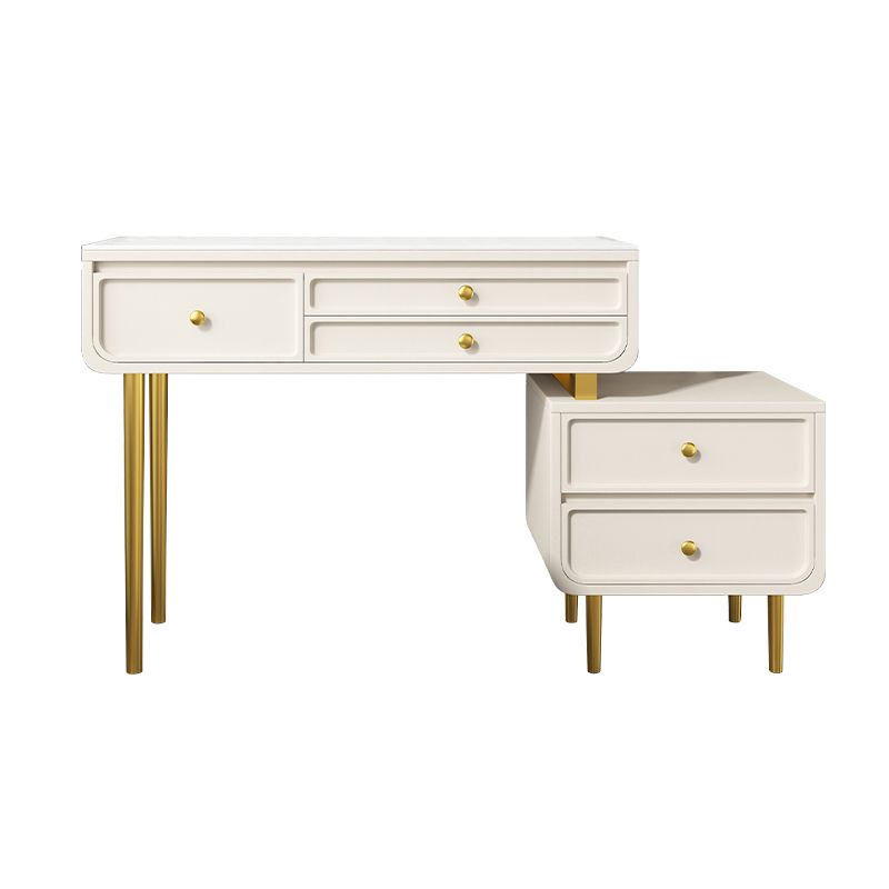 3/5 opbergladen make-up ijdelheid massief hout en stenen kaptafel