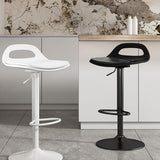 Modern Adjustable Height Swivel Low Back Bar Stool with Footrest